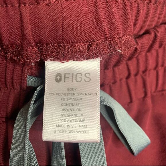 Figs straight leg pants burgundy - Picture 5 of 8